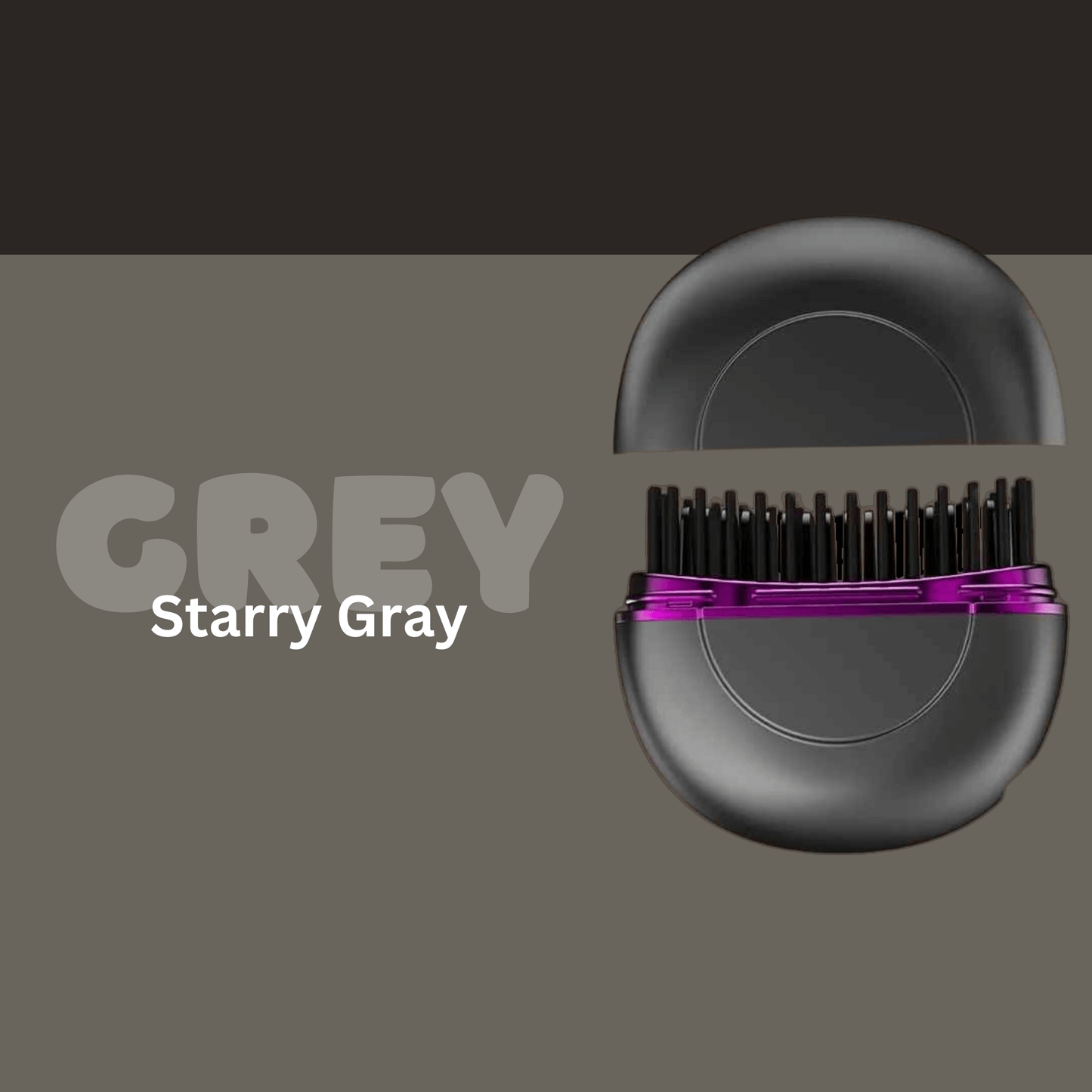 Odyner™ hair styler in Starry Gray, featuring a compact design and innovative brush technology for effortless styling.